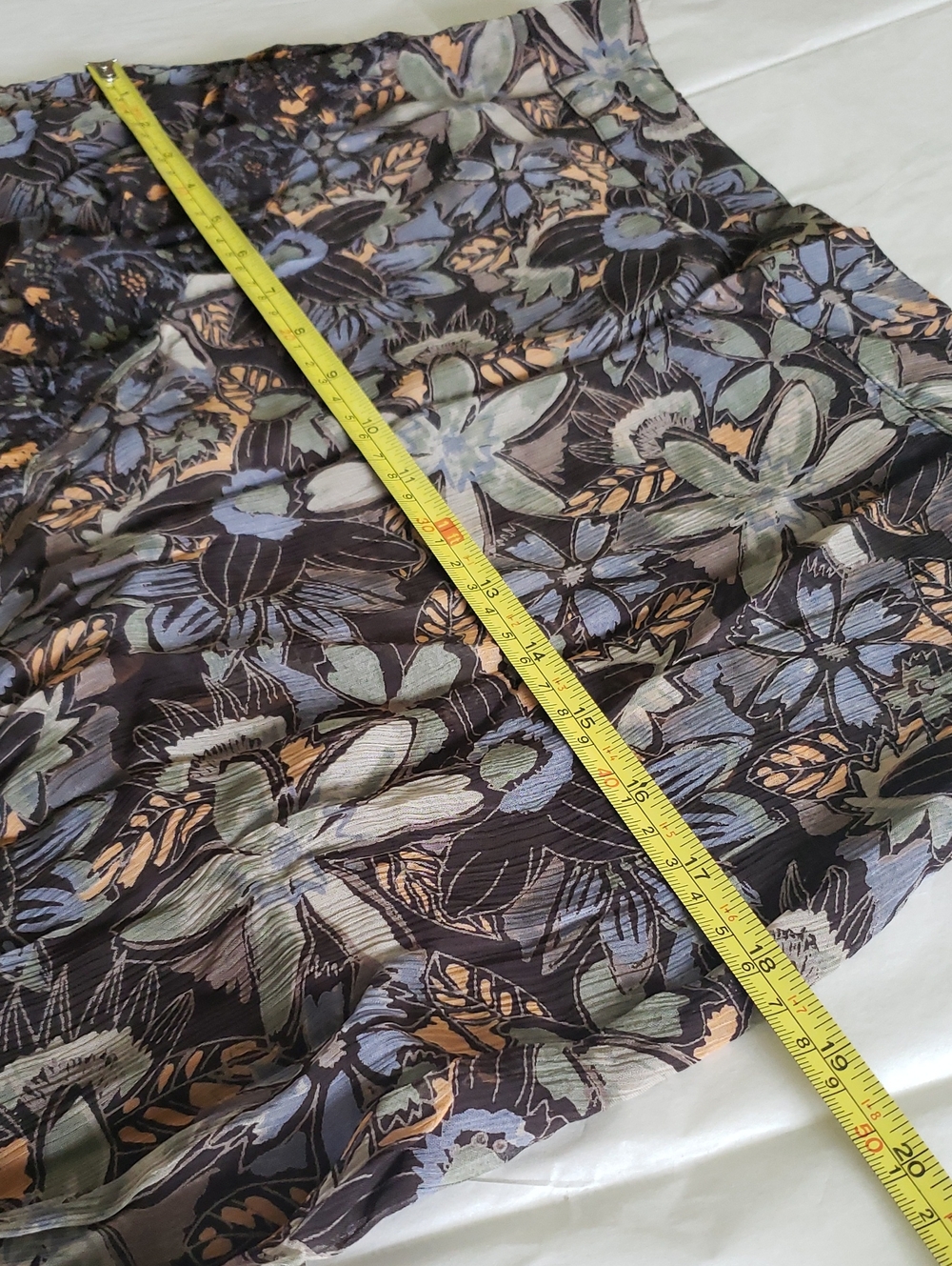 Free People New Skirt AROUND THE WORLD Printed Ruffled Women's Sz 8 🎉HP🎉 - Picture 13 of 16